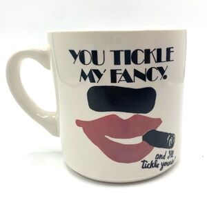 Vintage “You Tickle My Fancy” Hot Lips by Doug Wilson Mug 80s